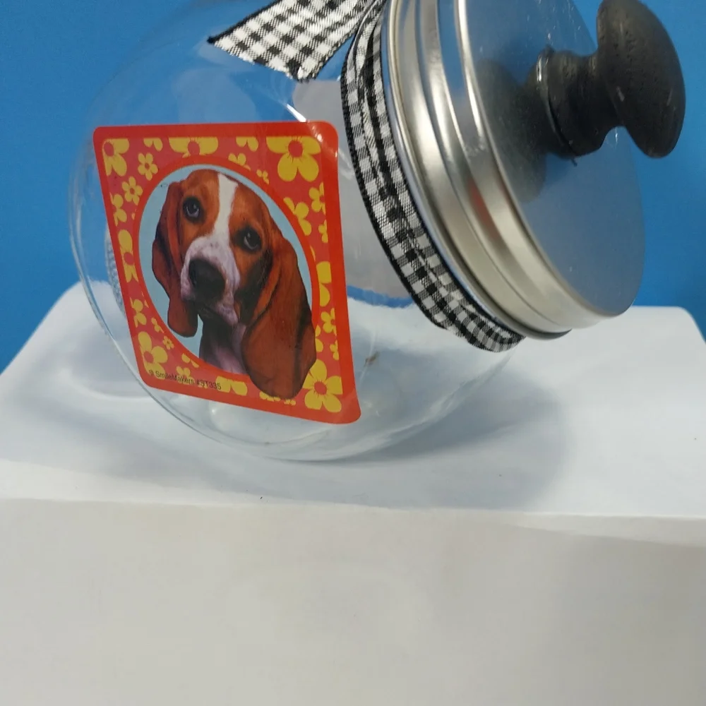 Basset Doggie Treat Jar